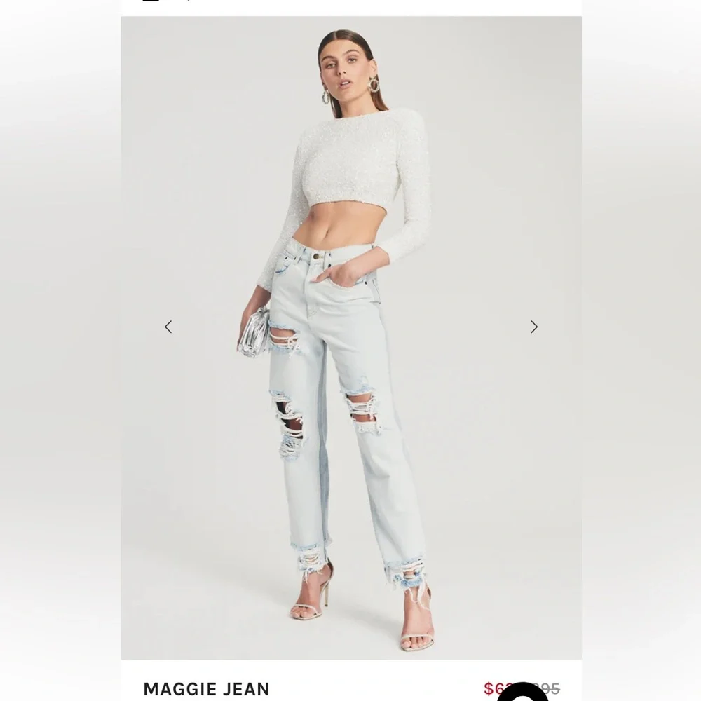 Retrofete Maggie Distressed Jeans NWT - Picture 2 of 5
